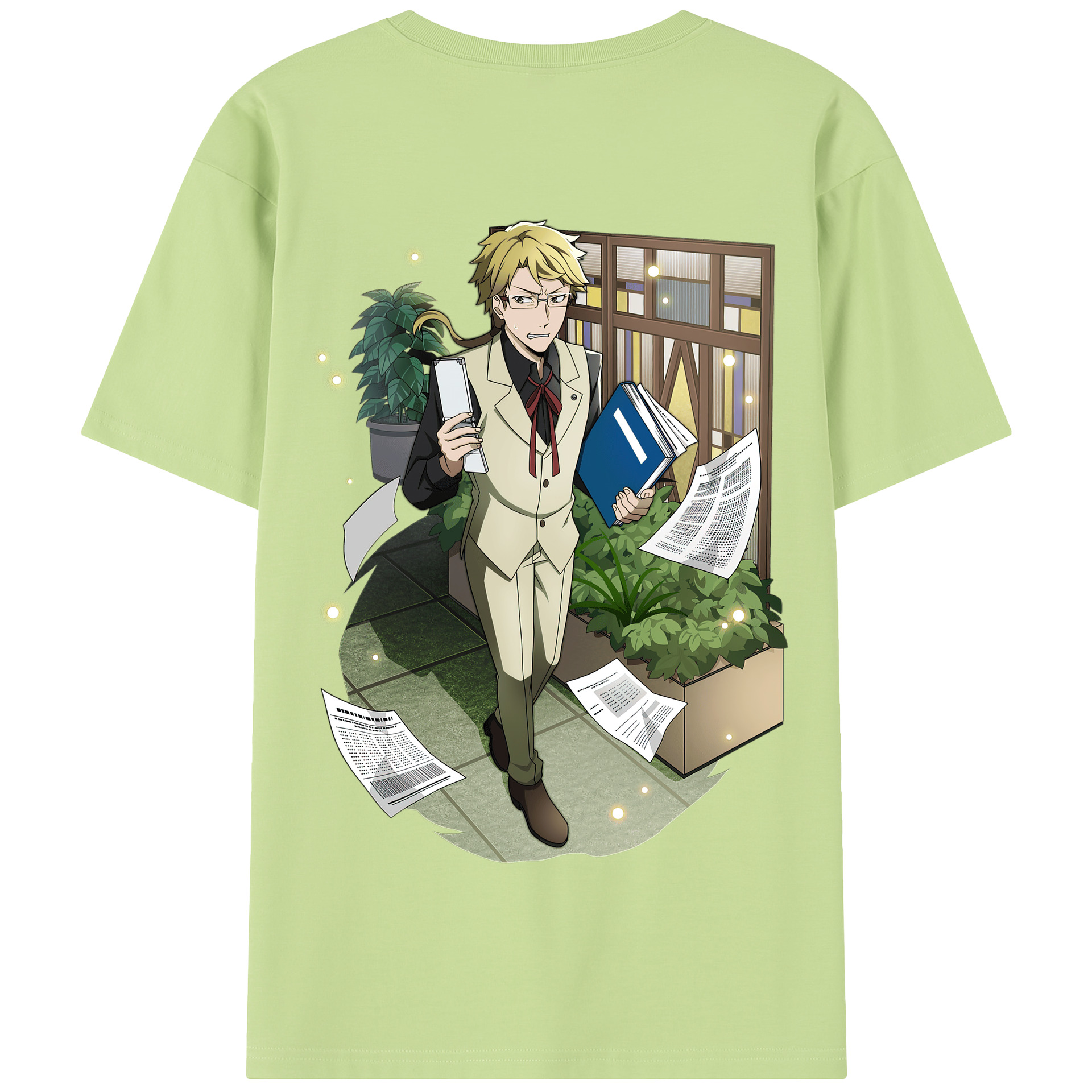 （画像用） 文豪ストレイドッグス Bungo Stray Dogs 綿100％半袖Tシャツ（背面プリント）